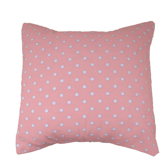 Cotton Small Polka Dots Decorative Throw Pillow/Sham Cushion Cover White on Pink