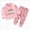 C617--Pink, variant on 18-24 Months Toddler Girl Clothes Set Girls Fall Winter Outfit, Long Sleeve Cute Top Solid Pants 2Pcs Clothing Set Boys And Girls Long Sleeved Suits Brown