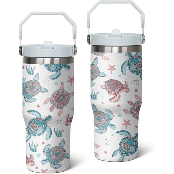 Turtle Gifts, Sea Turtle Gifts for Women, Sea Turtle Gifts, Sea Turtle Decor, Turtle Mug/Cup, Turtle Coffee Mugs, Turtle Gifts for Turtle Lovers, 30oz Turtle Tumbler with Lid and Straw
