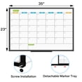 thumbnail image 2 of JILhome Dry Erase Calendar Whiteboard for Wall, 35" x 23" Magnetic Calendar White Board, Whiteboard Calendar with Tray for Planning, Drawing, to Do List, Black Aluminum Frame, 2 of 8