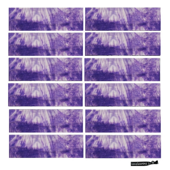 Kenz Laurenz Cotton Headbands 12 Soft Stretch Headband Sweat Absorbent Elastic Head Band Tie Dye Purple