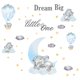 thumbnail image 1 of Muyoka Elefante Pegatinas de pared Juego de 2 Lindo globo aerost谩tico Elefante Hogar Interior Arte de la pared Decoraci贸n F谩cil de despegar y pegar para la habitaci贸n de los ni帽os Habitaci贸n del beb茅, 1 of 7