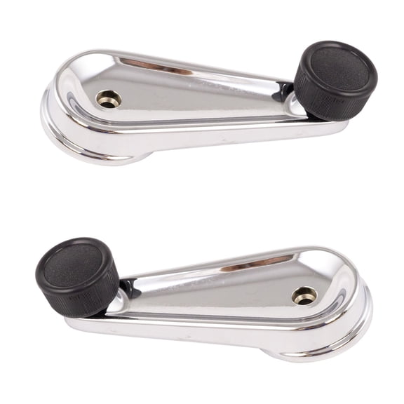 TRQ Front Inside Interior Chrome Manual Window Crank Pair for International DHA36068
