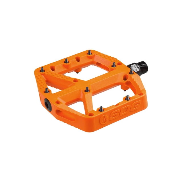 SDG Components, Comp, Platform Pedals, Body: Composite, Spindle: Cr-Mo, 9/16'', Orange, Pair