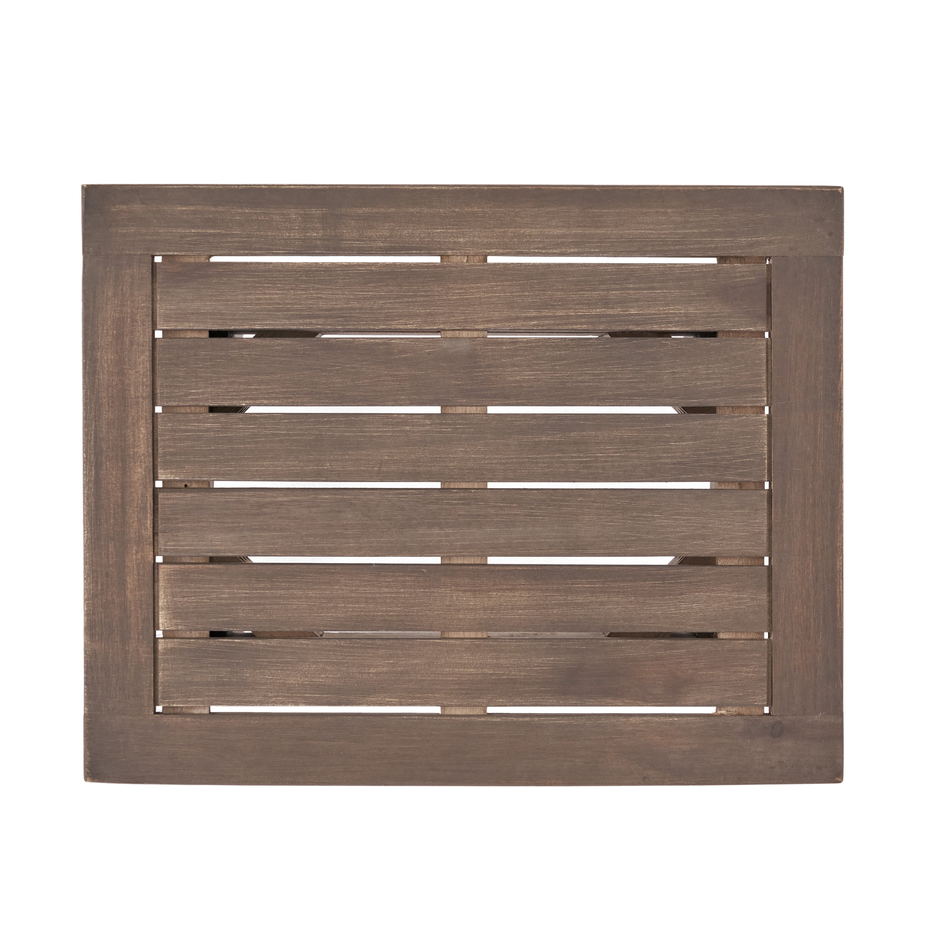 Outdoor Side Table,Small Square Wood End Table,Grey