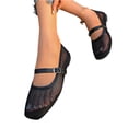 thumbnail image 7 of Willtoo Women's Mesh Ballet Flats Comfortable Dressy Trendy Square Closed Toe Maryjane Flat Shoes, 7 of 7