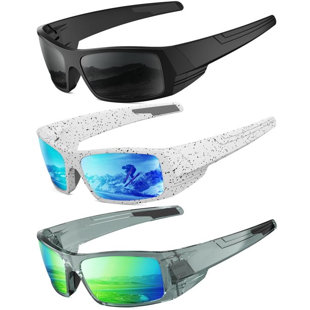 Gafas Deportivas QALLY para Hombre Polarizadas Envoltura con Protección UV400