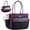 Black-beige-purple, variant on LOVEVOOK Teacher Tote Bag for Women, Laptop Bag Briefcase with Accordion File Pocket, Nurse Handbag for Work, Travel, College | 40oz Cup Holder, Muli-Pockets