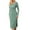 Green, variant on YUGYXL Women's Knitted Ribbed Maternity Dress Comfy Breathable Long Sleeve Crewneck Dress Loung Side Slit Bodycon Dresses Pregnancy ClothesSummer Black,M