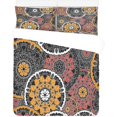 thumbnail image 1 of Juego de ropa de cama de 3 piezas ABPHQTO Funda nórdica de flores circulares con 2 fundas de almohada, 1 of 4