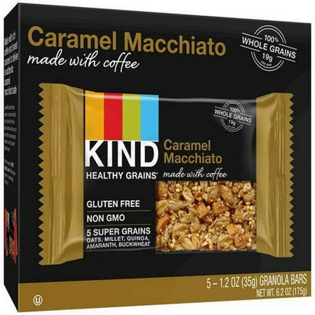 Kind Healthy Grains Caramel Macchito Bar, 6.2 oz, (Pack of 6)
