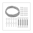 thumbnail image 1 of 1/16Inch Turnbuckle Wire Tensioner Kit Heavy Turnbuckle Cable Railing Kit 115Ft Wire Rope Hook and Eye Turnbuckle Kit, 1 of 8
