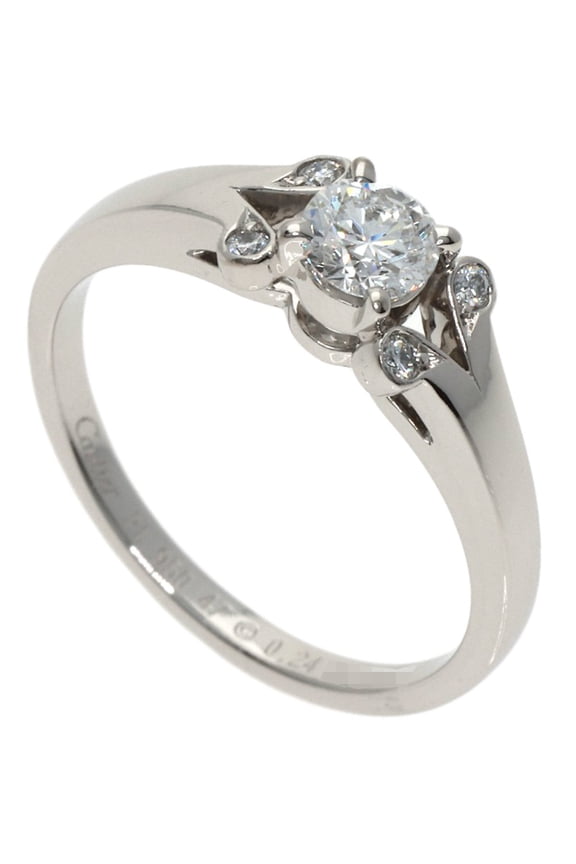 Pre-Owned Cartier Ballerina Diamond Ring, Size 47, Platinum PT950, Women's.