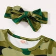 thumbnail image 5 of 12 Months Baby Girls Clothes 18 Months Girls 3PCS Outfits Toddler Girls Short Sleeve Camo Top Jeans Pants Headband Set, 5 of 9