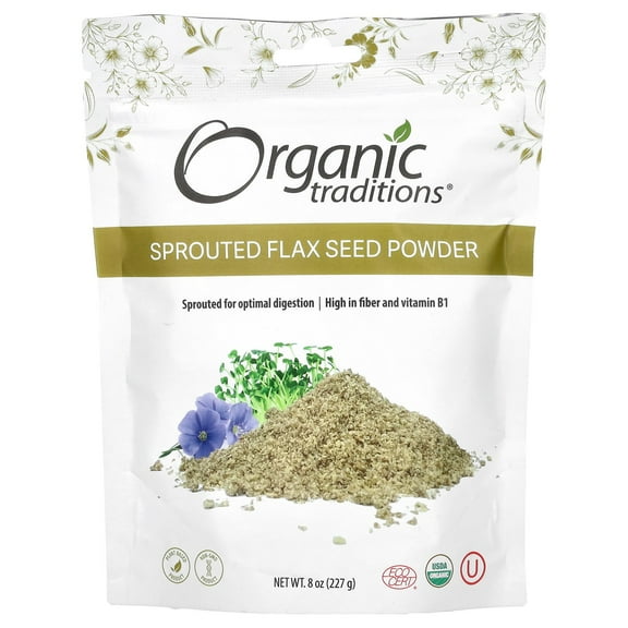 Organic Traditions - Sprouted Flax Seed Powder - 8 oz.