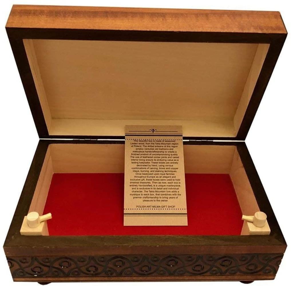 Gift NEW Handmade Wooden Secret Fish Puzzle Box 