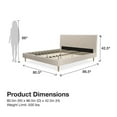 Mr. Kate Daphne Upholstered Bed with Headboard and Modern Platform