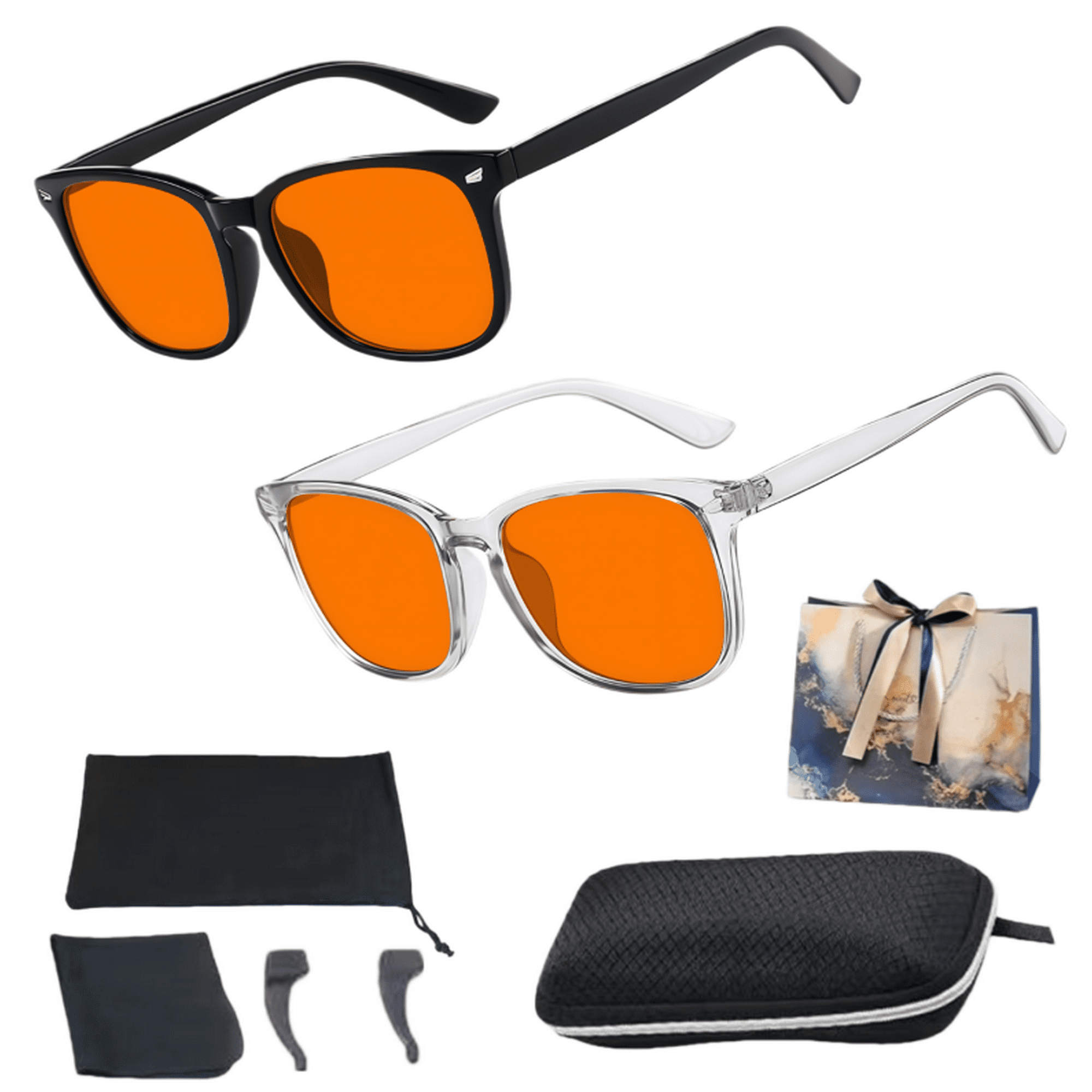 2026 New Professional Sleep Glasses with 99.9% Blue Light Blocking Dual AR Coatings Red Lens, Computer Gaming Glasses for Men Women, Anti Fatigue & Eye Strain