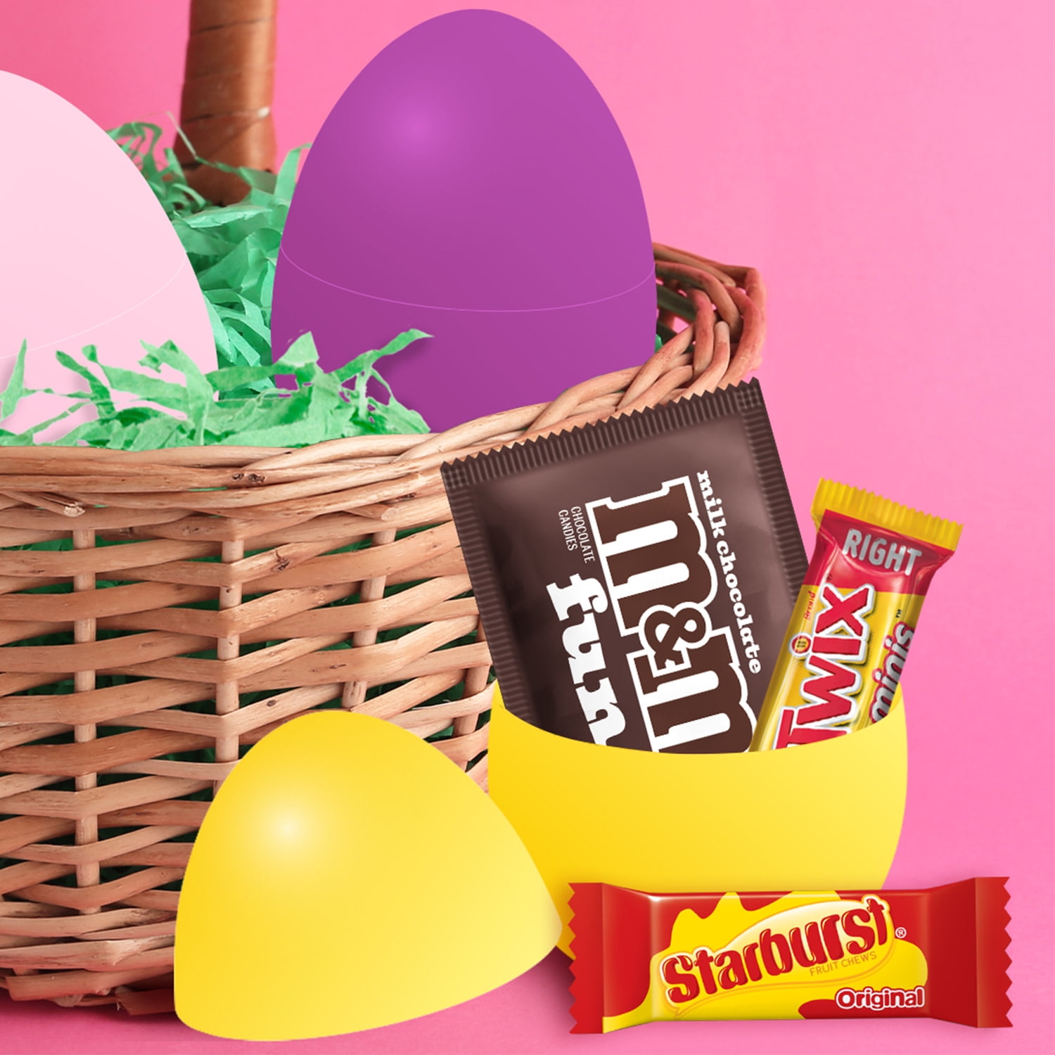 M&M's, Twix, Starburst Assorted Easter Candy Filled Eggs - 30 Ct Bag