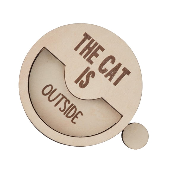 Unique Cats is Inside or Outside Sign Reminder Door Sign For Front Door Patios Balcony Window Display Decors