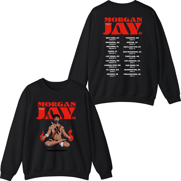 Morgan Jay Merch Tour 2025 Crewneck Sweatshirt Men Women Unisex Long Sleeve Pullover Tops