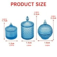 thumbnail image 2 of Veeogra Clearance Sale!Candy Dish,Food Storage Containers,Miniature GlCandy Jar Set for Dollhouse Decor 1:6 Blue,Candy Jar, 2 of 8