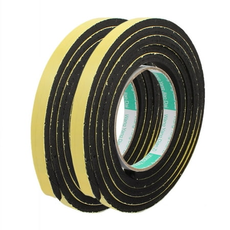 2Pcs 1.2cm Width 2m Length 6mm Thick Single Sided Sealing Shockproof Sponge Tape