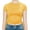 Yellow, variant on FashionMille Women's Ruched Side Shierred String Trim Short Sleeve Soft Crop Top - Made in USA