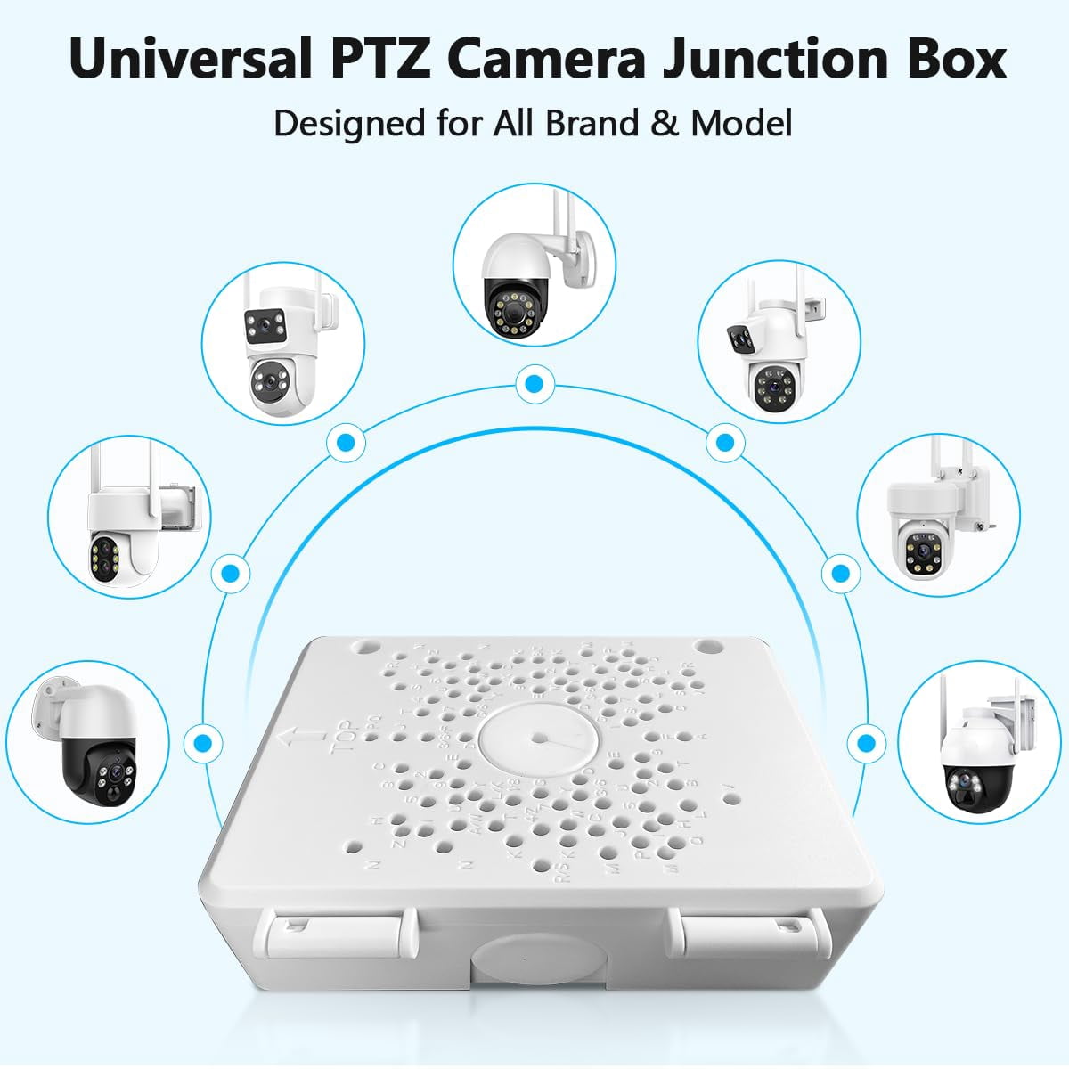 (universal Ptz Camera Junction Box) Security Bracket Outdoor  Plastic Waterproof Mount Hide Cable Box Compatible With All Cameras (2 Packs)
