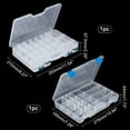 thumbnail image 4 of 2 Sets 2 Style Removable Rectangle PP Plastic Fishing Tackle Boxes Outdoor Fishing Accessories Clear 1 set/style, 4 of 5