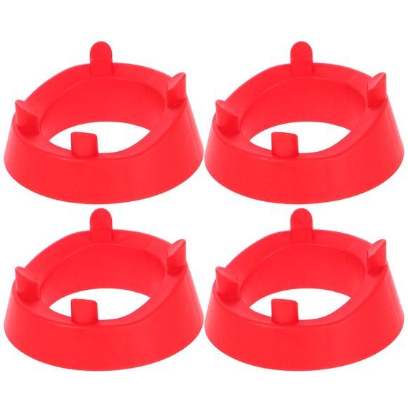 YSNOOWE 4Ud Exhibidor Vertical De Pelotas De Plástico Para Baloncesto Fútbol Rugby Con Base Estable Roja