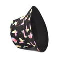 thumbnail image 4 of Charmgo Trucker Hat Clearance, Men and Women Casual Summer Printed Outdoor Double Sided Flat Top Sunshade Bucket Hat Bucket Hat Baseball Cap, Sun Hats for Women Black, 4 of 4