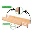 Drawer Dividers Bamboo Kitchen Organizers Set of 6 Spring Loaded