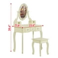 thumbnail image 6 of Pinovk Girls Makeup Vanity Set, Dressing Table with Lighted Mirror and Stool, Brightness Adjustable, Makeup Table with 3 Drawers for Bedroom, Bathroom (Green),Yellow, 6 of 8