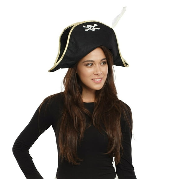 Dress-Up-America Pirate Hat for Adults - Pirate Costume Accessory - One Size Fits Most - Unisex