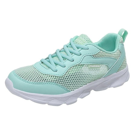ZIZOCWA Women S Mesh Breathable Sports Shoes Fashion Non Slip Casual Comfortable Running Shoes Comfy Walking Shoes Ladies Walking Shoes Green Size41