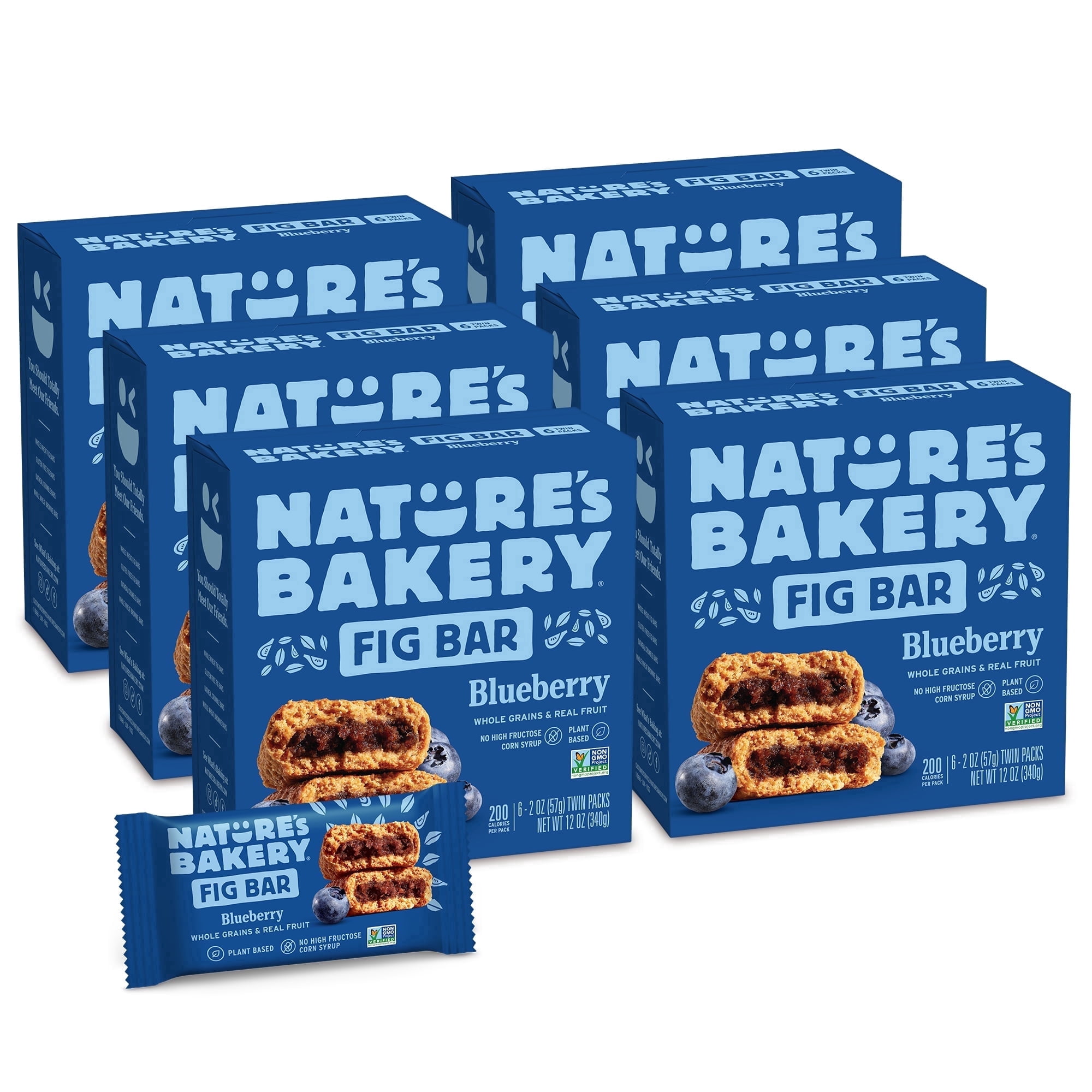 Nature's Bakery Blueberry Fig Bars, 2 oz Snack Bars (36 Ct), Plant-Based, Vegan, Non-GMO