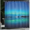 thumbnail image 4 of Ambesonne Nature Shower Curtain, Sky Scenery Lake, 69"Wx75"L, Violet Blue, 4 of 5