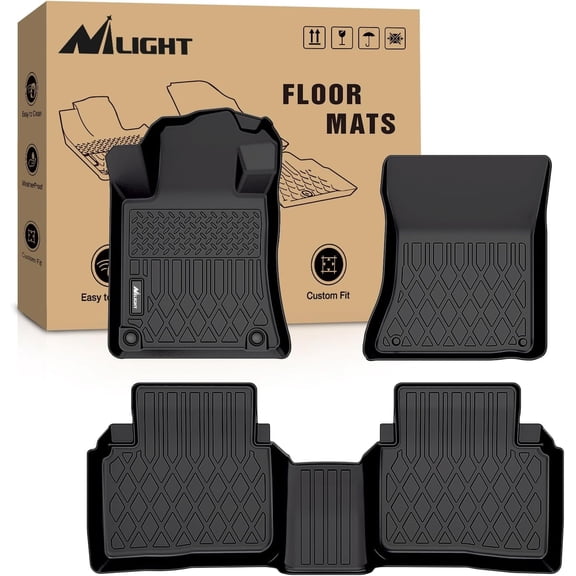 Nilight TPE Floor Mats for Nissan Altima 2019 2020 2021 2022 2023 2024 2025,All Weather Custom Fit Heavy Duty Floor Liners