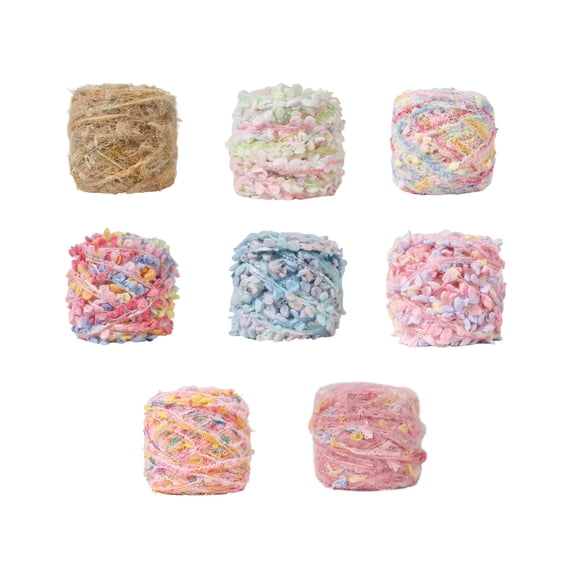 Hand Spun Art Yarn for Crochet - 100g Mixed Color Bright Knitting Wool - Perfect for Scarves, Hats & Bags by MPOISVA