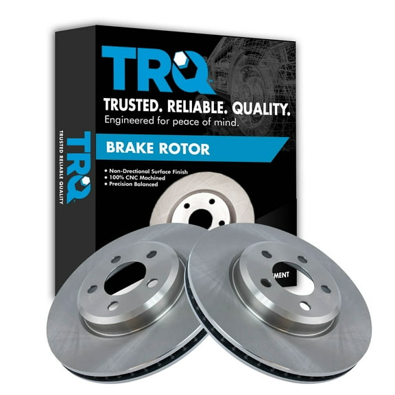 TRQ Front Brake Rotors Set Vented Fits Select 2005-2021 Chrysler 300 2009-2022 Dodge Challenger 2006-2022 Charger 2005-2008 Magnum