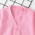 thumbnail image 5 of UAYOTSE Girls Warm Sweater for Girls Kids, Knitted Sweater with Round-Neck, Long Sleeve Solid Color, Girls Cardigans(2-3 Years,I92-Pink), 5 of 6