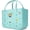 Cyan-L, variant on 11" Small Capacity Women's EVA Beach Bag with Decorative Accessories, Waterproof Shopping Tote Bag