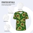 thumbnail image 3 of Rateoe Big Colorful Avocados Pattern Men’s Baseball Short Sleeve Polo Shirt, Midweight Men's Shirt Golf Shirt Polo Shirts Quick Dry Short-3X-Large, 3 of 7
