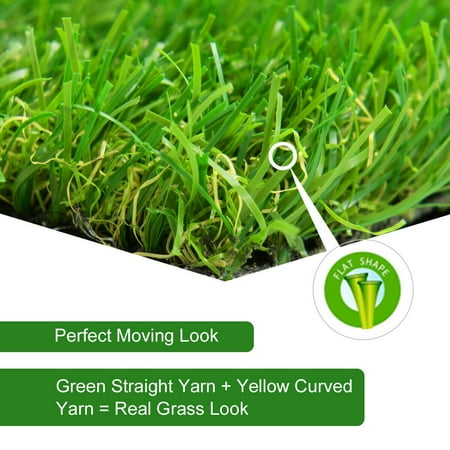 Gymax 9pcs Artificial Grass Tiles Synthetic Grass Carpet For Patio