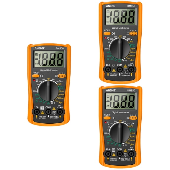 3 Count Voltage Meter Tester Silver Electronic Digital Multimeter