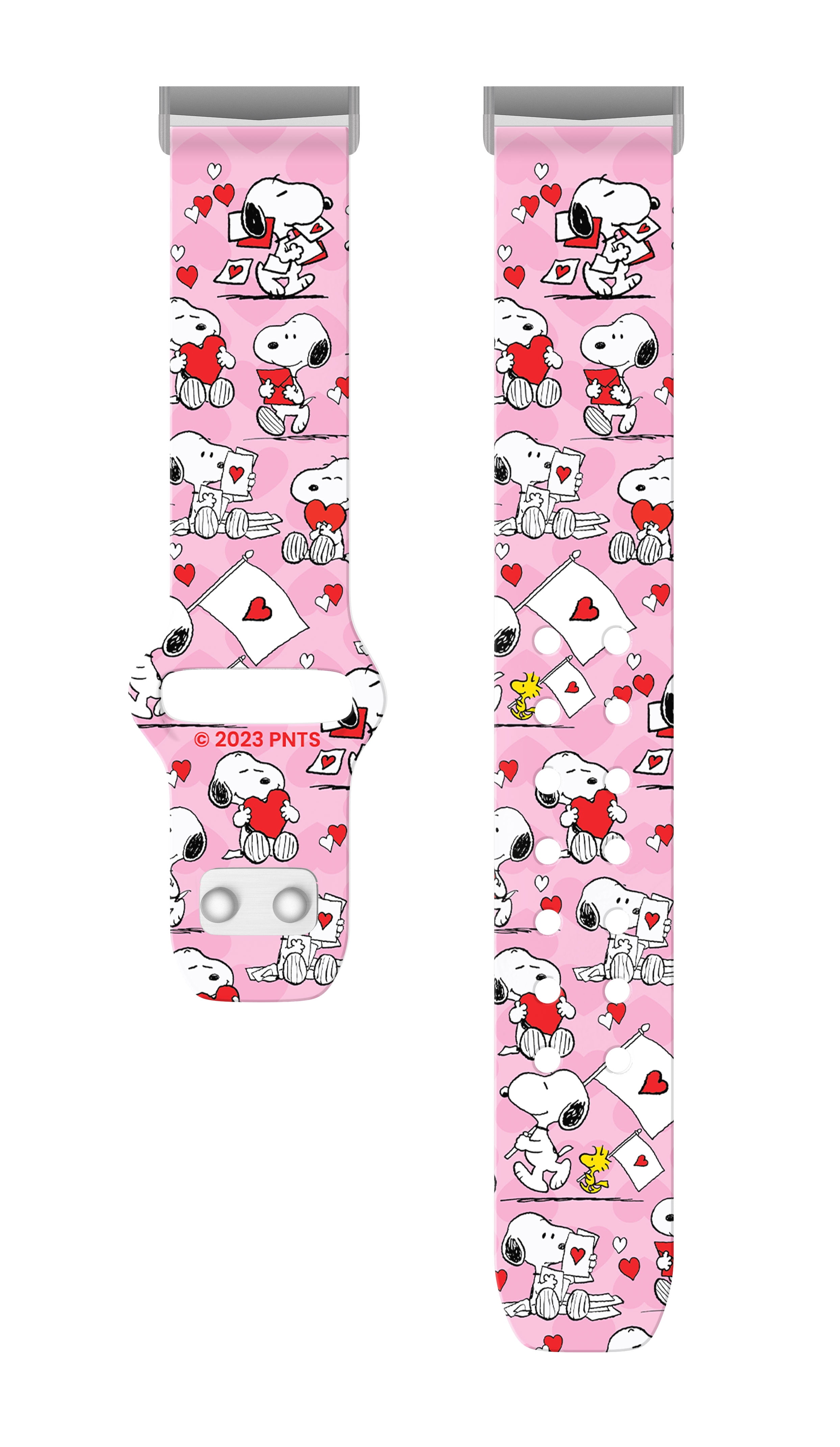 Peanuts Valentines HD Unisex Watch Band Compatible with FitBit Versa 3 & Sense (20mm Long Snoopy Love) by Affinity Bands