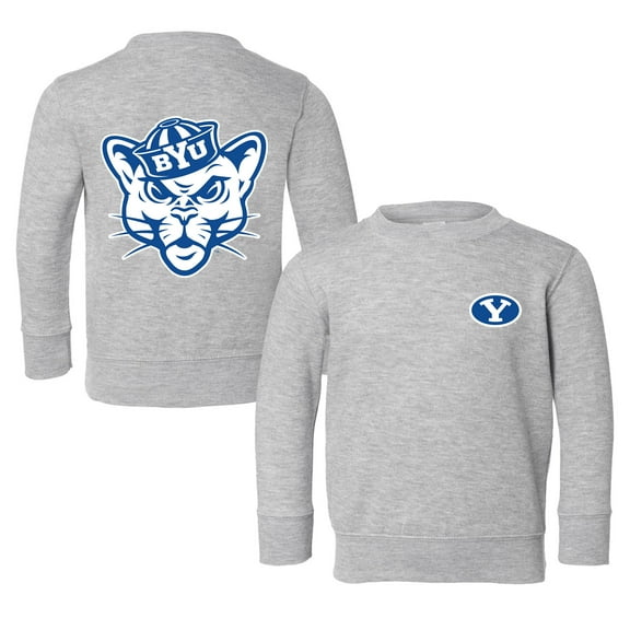 Toddler Chad & Jake Heather Gray BYU Cougars Logo Pullover Sweatshirt