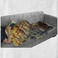 thumbnail image 6 of Clouds Soft Flannel Fleece Blanket, Sunset on the Hill Tops Above the Clouds Unusual Extreme Morning Glory Print, Cozy Plush for Indoor and Outdoor Use, 50" x 70", Orange White Brown, by Ambesonne, 6 of 6