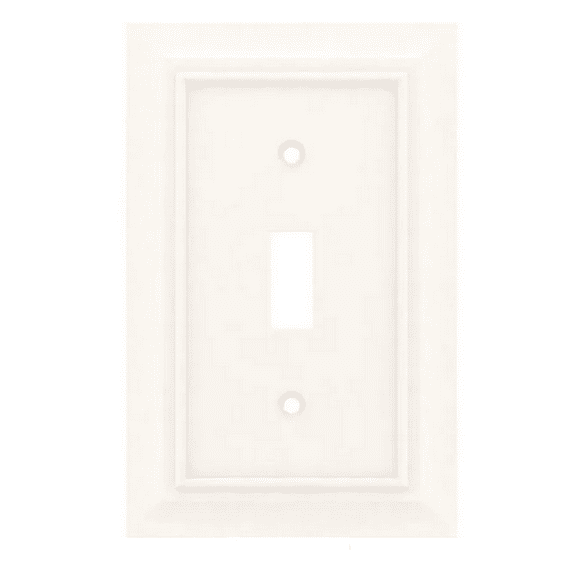 Hampton Bay W31557-W White Classic Architect Single Switch Wall Plate Cover